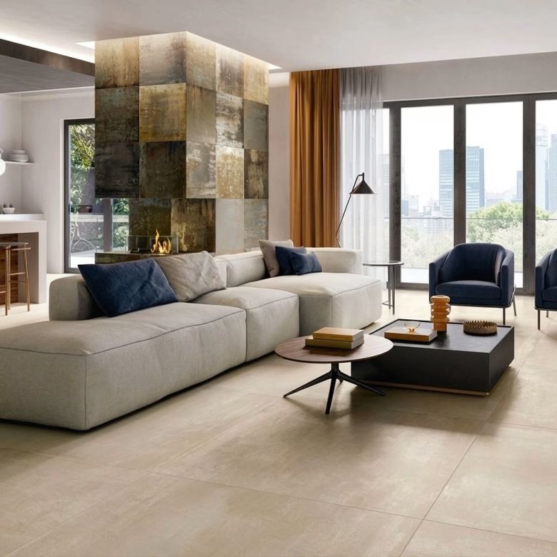 Carrelage sol effet béton Liberty vibe 120x120 cm