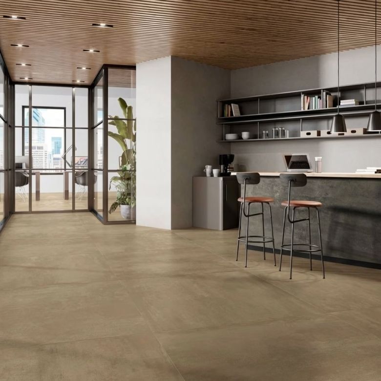 Carrelage sol effet béton Liberty muse 120x120 cm