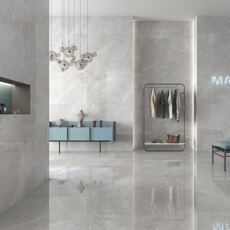 Carrelage sol poli Dune perle 120x120 cm