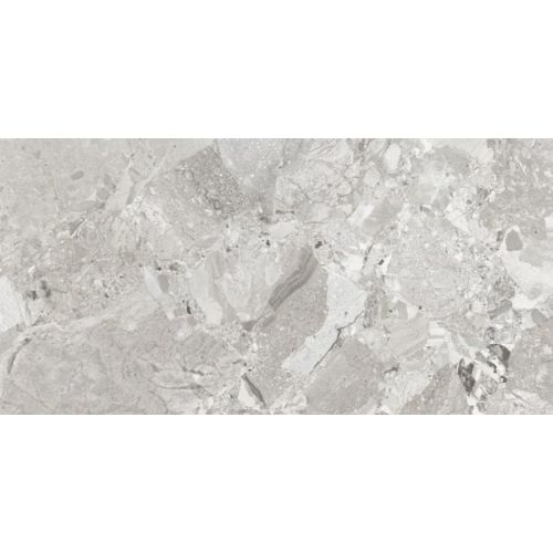 Carrelage sol et mur poli effet pierre Pyrite blanc grisé 60x120 cm