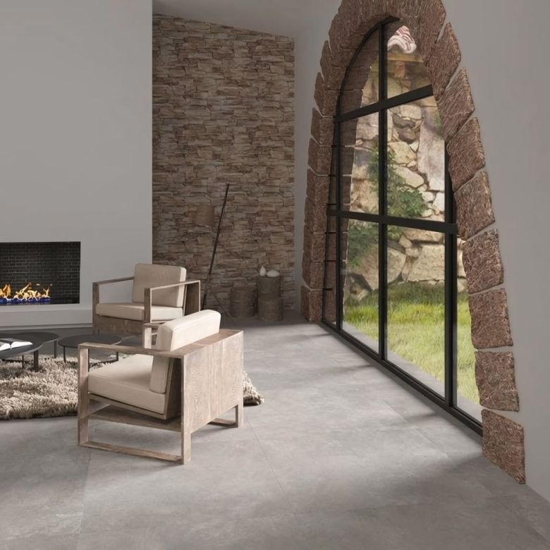 Carrelage sol moderne Simply gris 100x100 cm