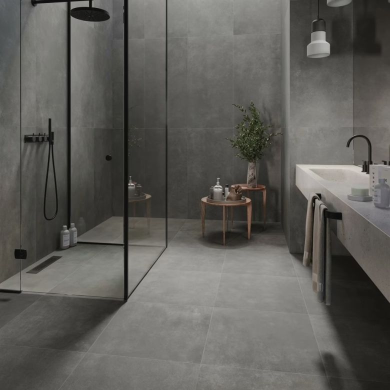 Carrelage sol moderne Simply marengo 120x120 cm