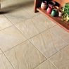 Carrelage sol extérieur effet pierre minéral beige R1160120 cm