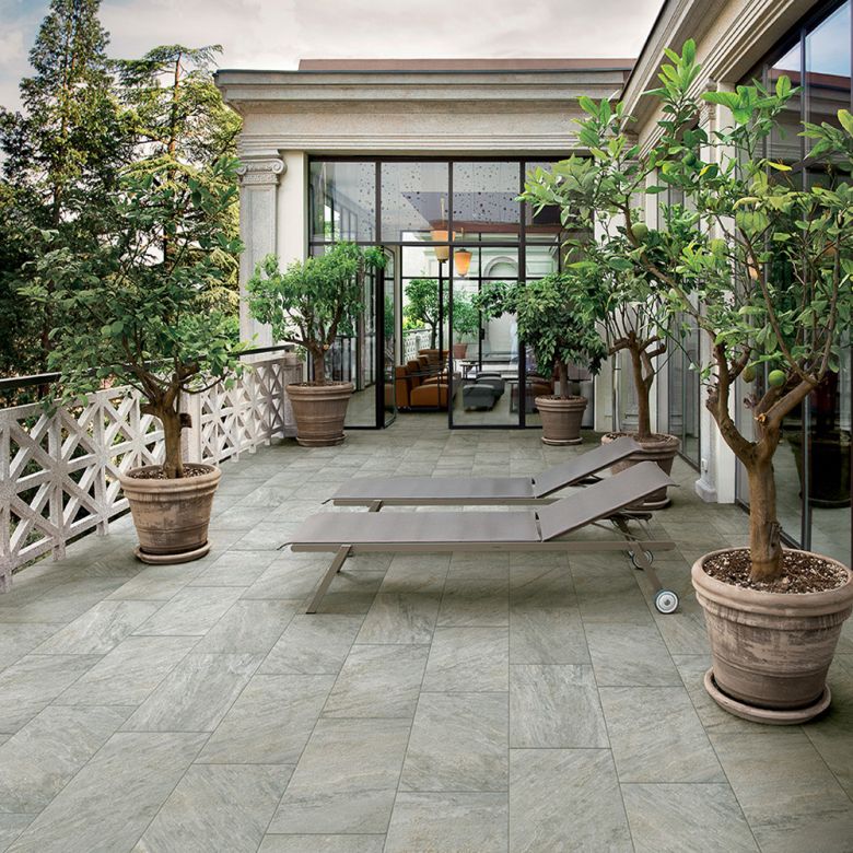 Carrelage sol extérieur effet pierre minéral perla R11 3060cm