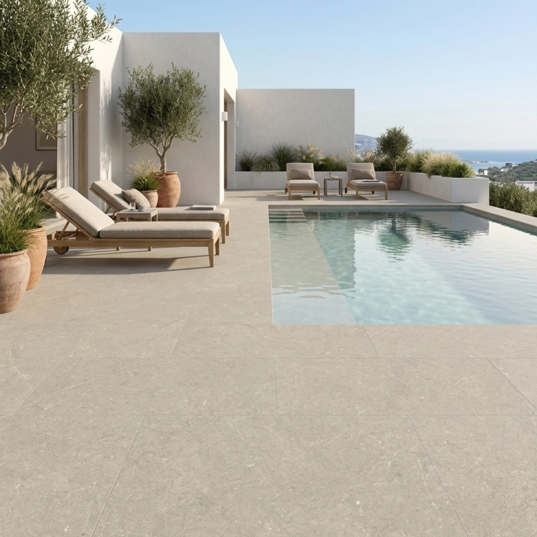 Carrelage sol extérieur effet pierre Suwon beige R11 60x120cm