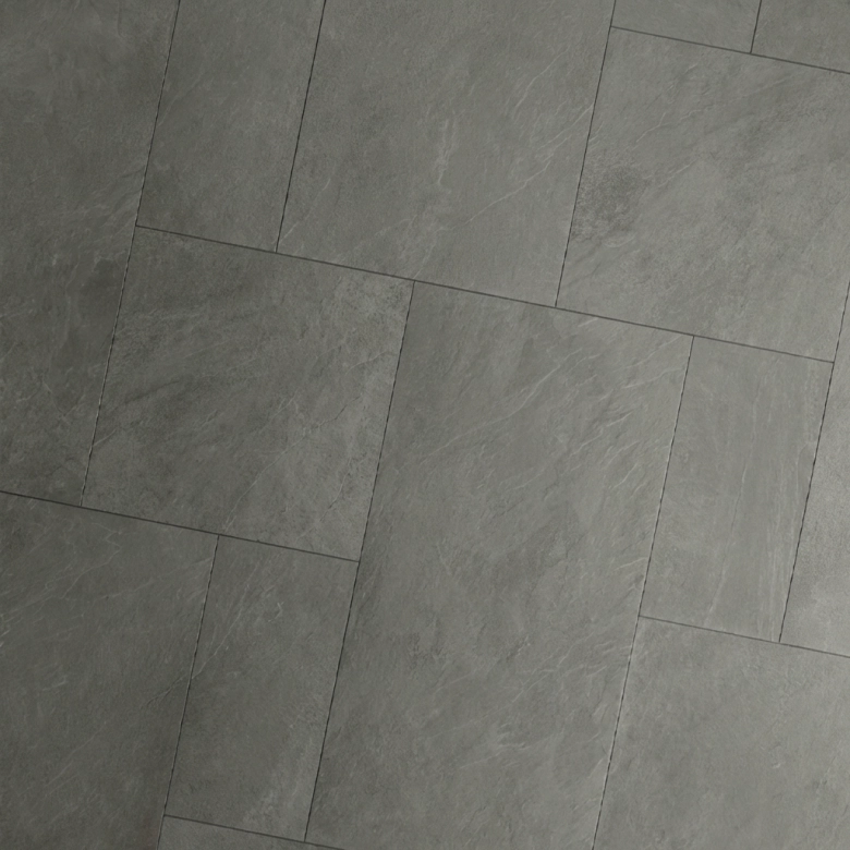 Carrelage sol extérieur effet pierre Roma cenere R11 80x80 cm