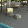 Carrelage sol extérieur effet pierre Roma grigio R11 80x80 cm