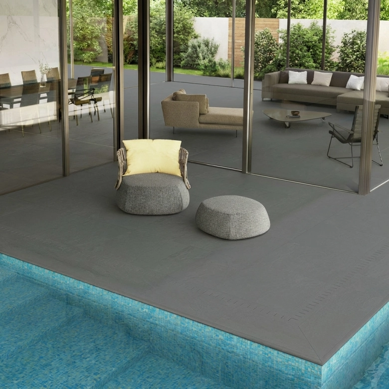 Carrelage sol extérieur effet pierre Roma grigio R11 60x120 cm