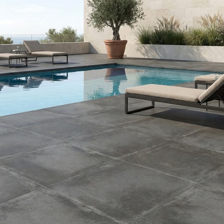 Carrelage sol extérieur moderne Boston graphito R10 60x120 cm