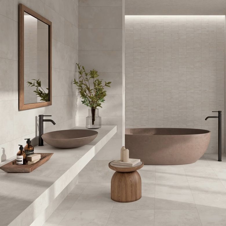 Carrelage sol moderne Rotterdam gris 60x120 cm