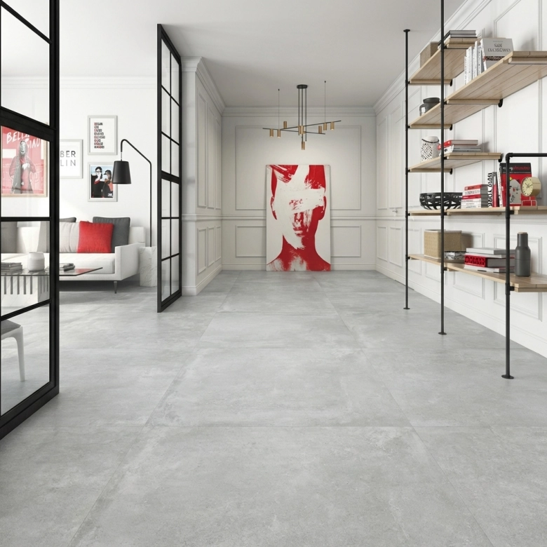 Carrelage sol moderne Max Silver 60x60 cm