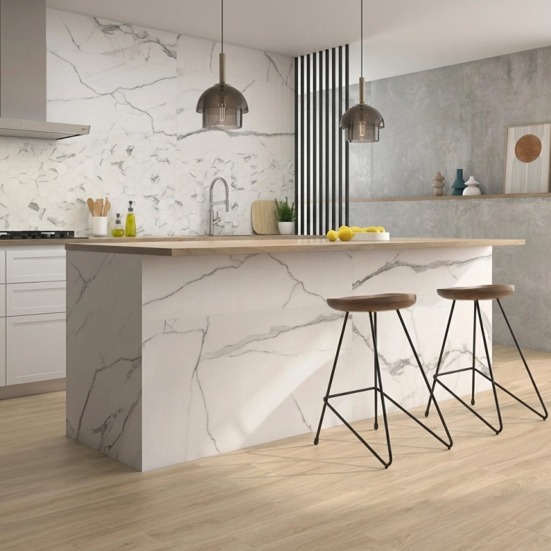 Carrelage sol moderne Max Gris 60x60 cm