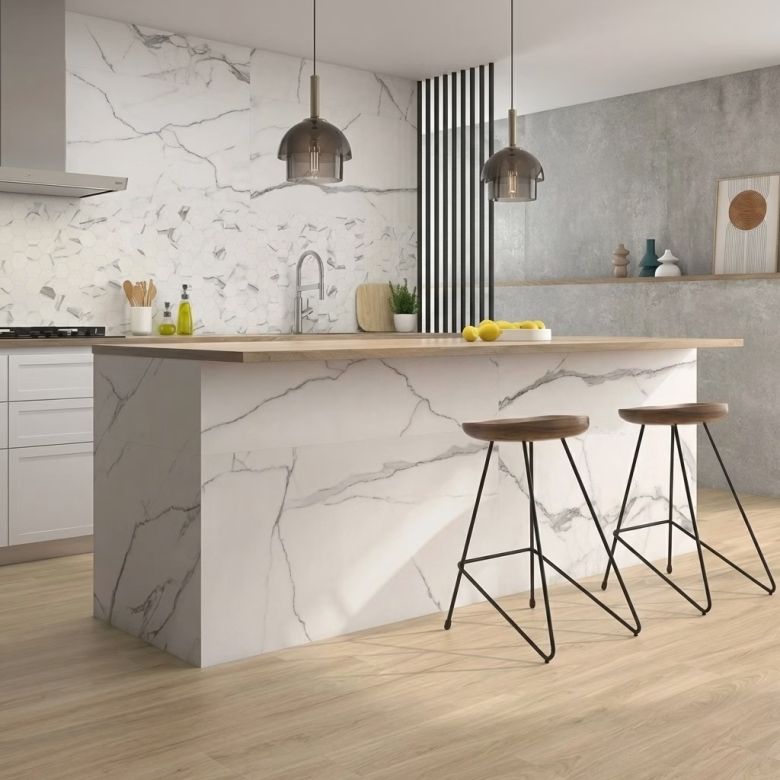 Carrelage sol moderne Max Gris 90x90 cm