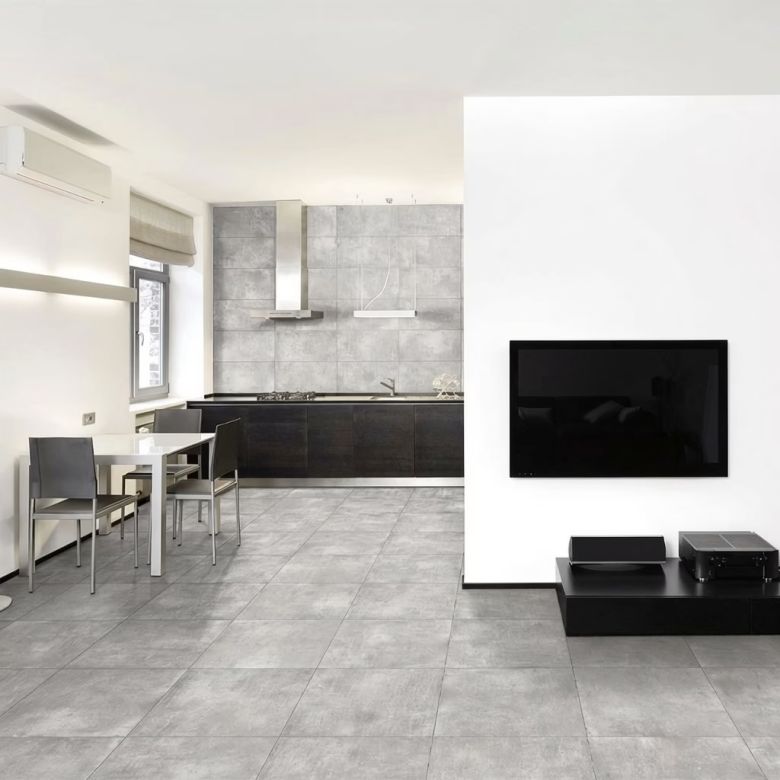 Carrelage sol moderne Tech grigio 80,2x80,2 cm