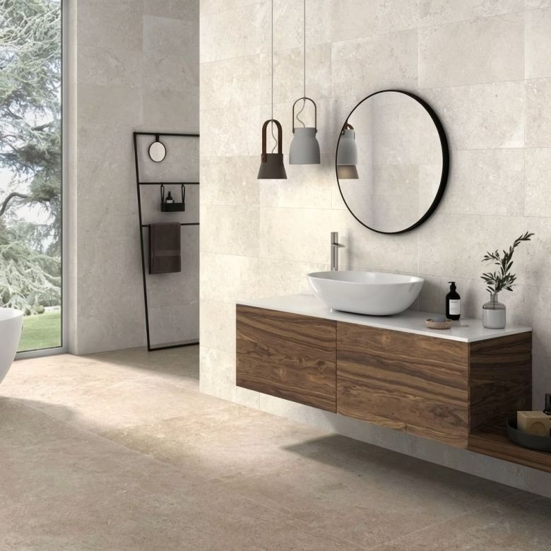 Carrelage sol effet pierre Quartz stone 100100 cm