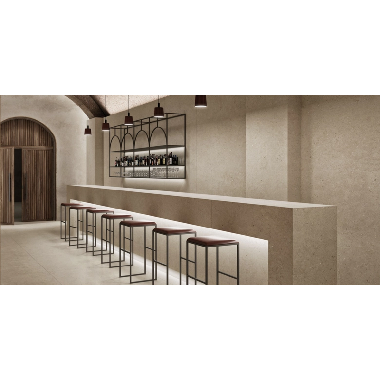 Carrelage sol effet pierre naturelle Turin sable60x120 cm