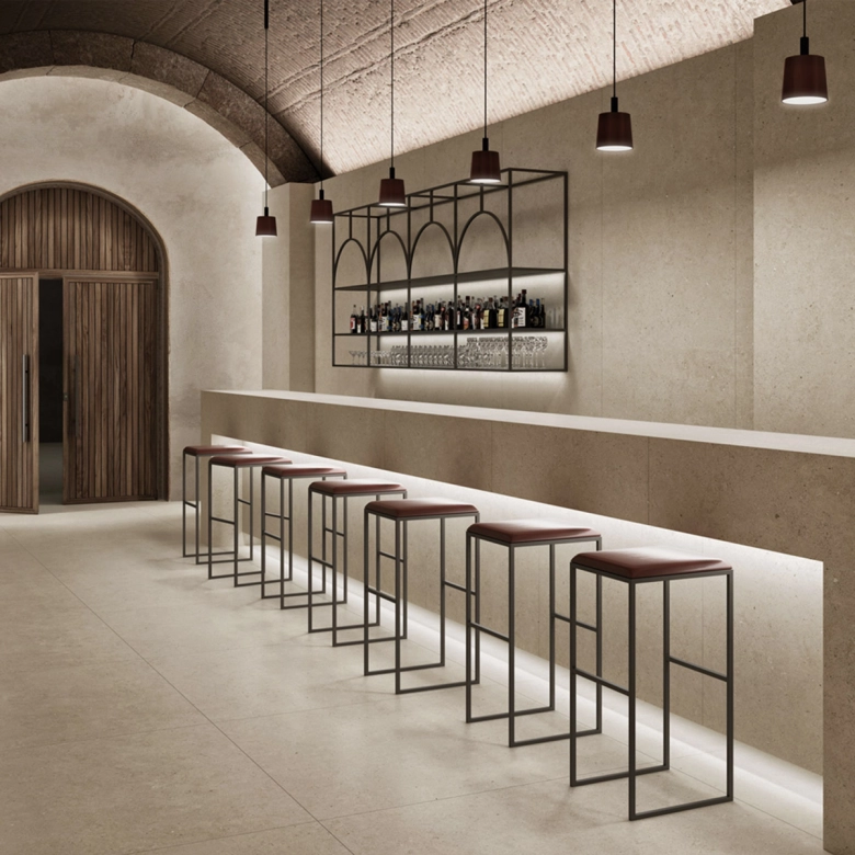 Carrelage sol effet pierre naturelle Turin sable60x120 cm