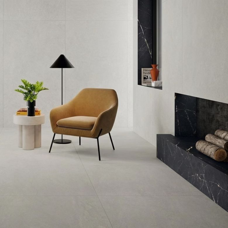 Carrelage sol effet pierreMilos gris 30x60 cm