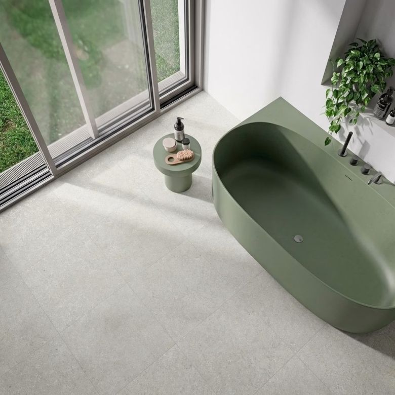 Carrelage sol effet pierre Milos gris60x120 cm