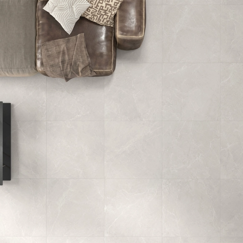 Carrelage sol effet pierre perle white 60x60 cm