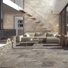Carrelage sol effet pierre Thebes Gris 32x62,5 cm