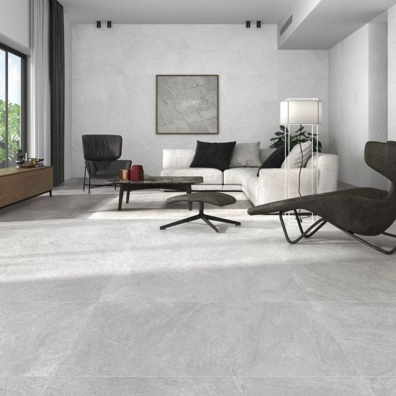 Carrelage sol effet pierre Prodige grey 60120 cm