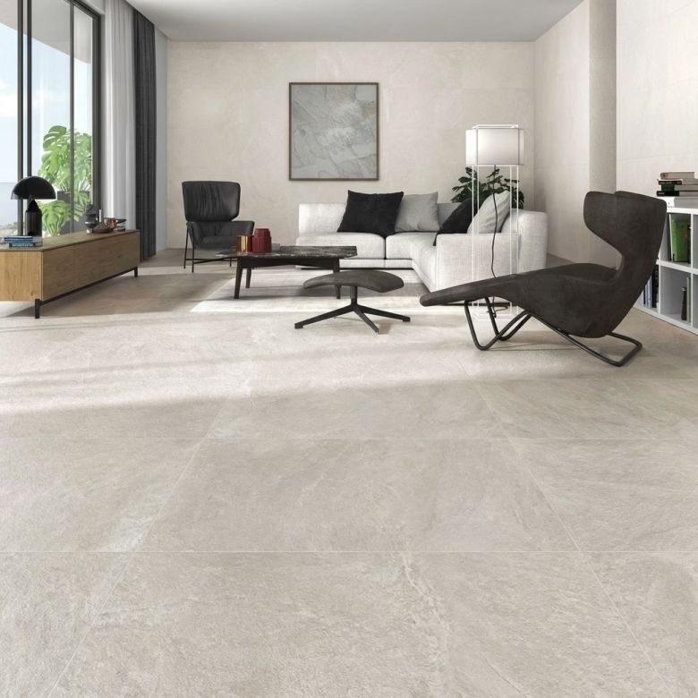 Carrelage sol effet pierre Prodige bone 60120 cm