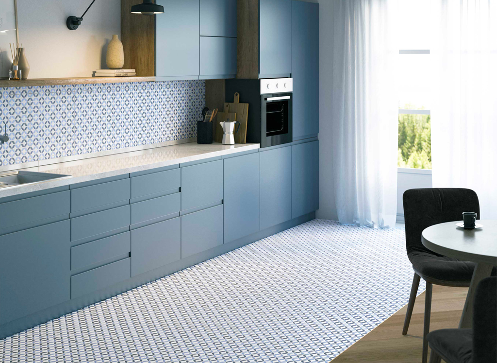 Crédence & Cuisine bleu
