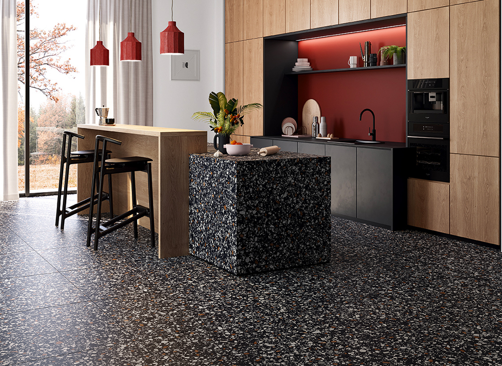 Noir et Blanc terrazzo