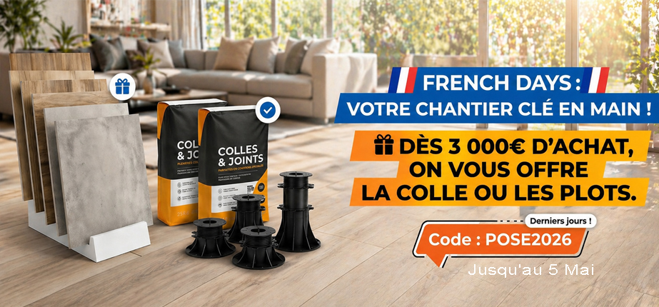 French Days Reflex Boutique : colle ou plots offerts d&egrave;s 3000 euros avec le code POSE2026
