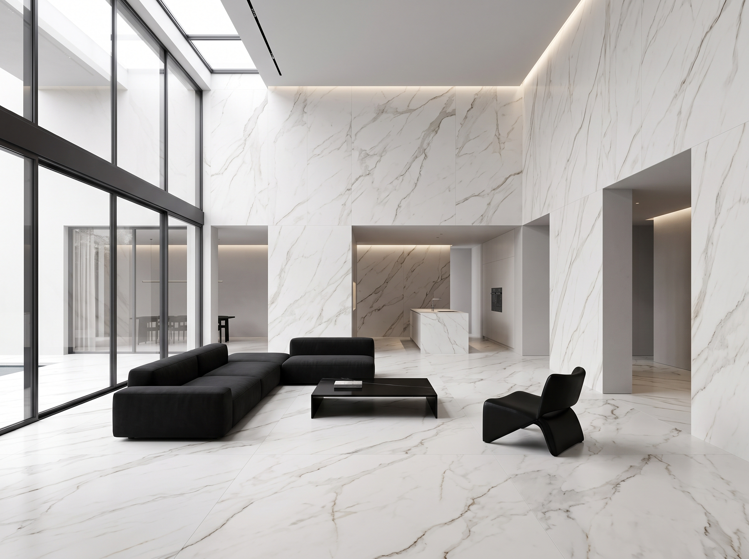 Carrelage haut de gamme pour architecte Carrelage haut de gamme architecte dalle XXL effet marbre prescription projet design