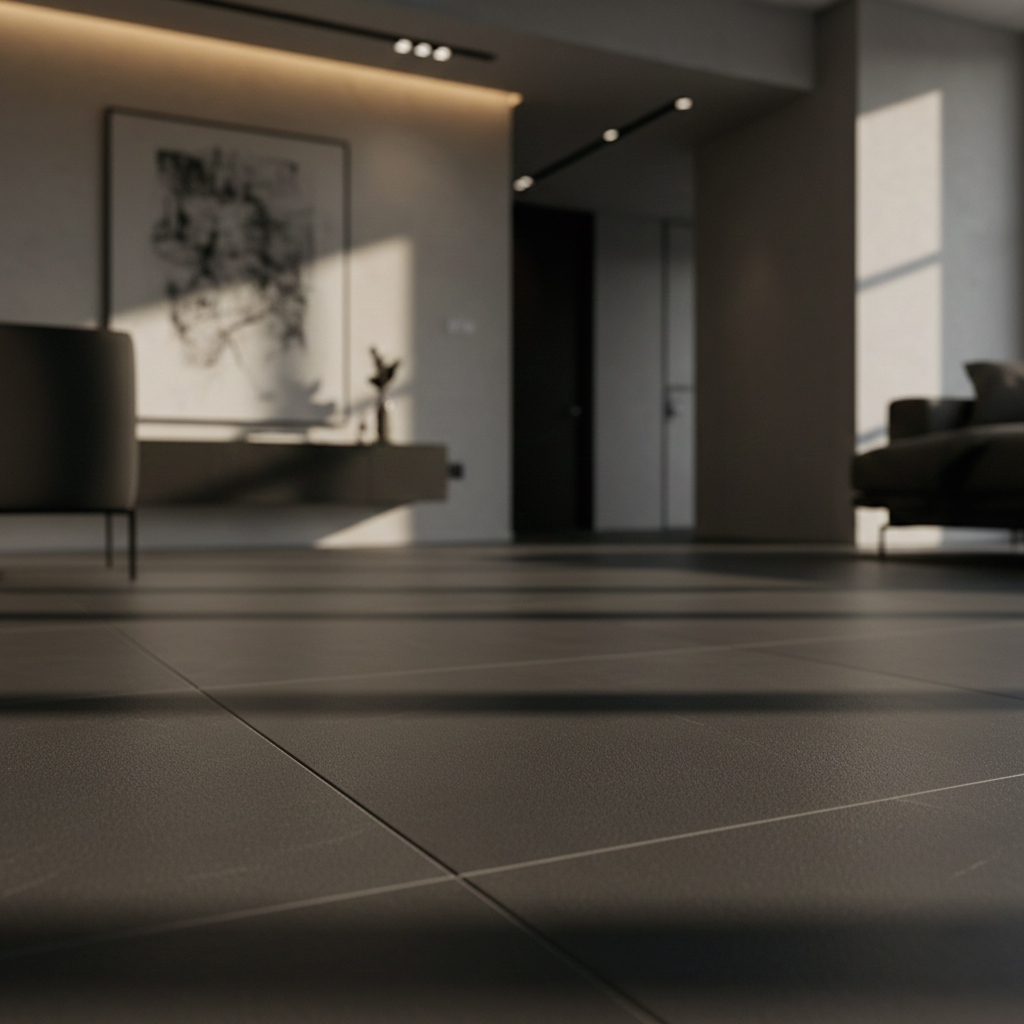 Carrelage grès cérame pleine masse ultra-résistant dans un espace moderne