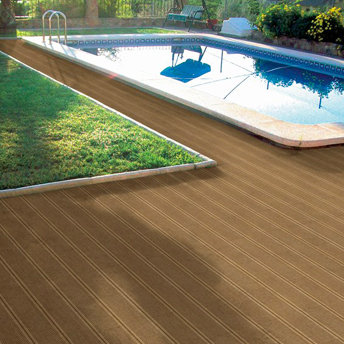 Carrelage effet bois beige terrasse moderne