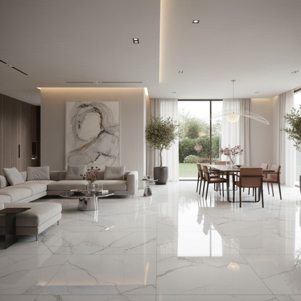 Carrelage italien premium - Savoir-faire d'exception Carrelage italien haut de gamme effet marbre pour sol luxueux