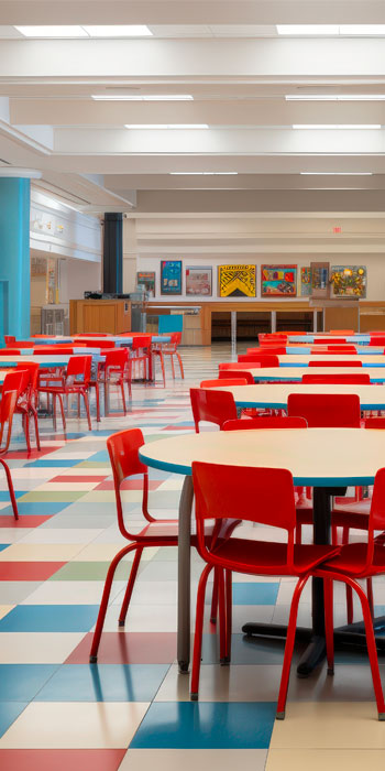 carrelage pour cantine scolaire