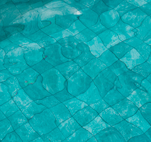 Carrelage turquoise piscine