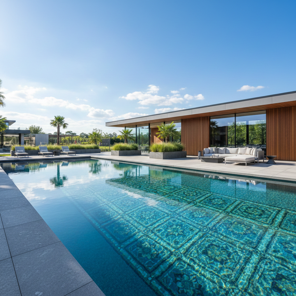 Guide complet piscine carrelage revêtement Piscine carrelage mosaïque turquoise luxe revêtement étanche margelle