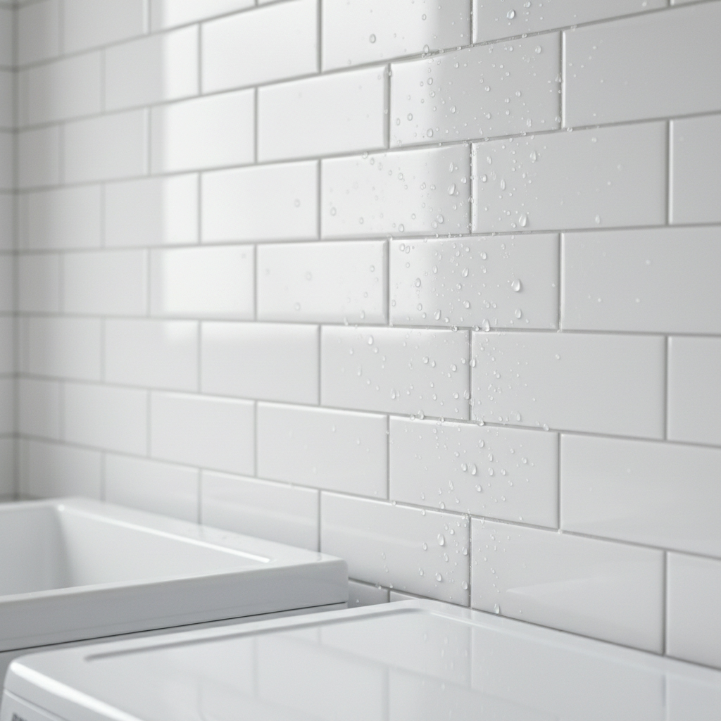 Faïence murale protectrice pour buanderie