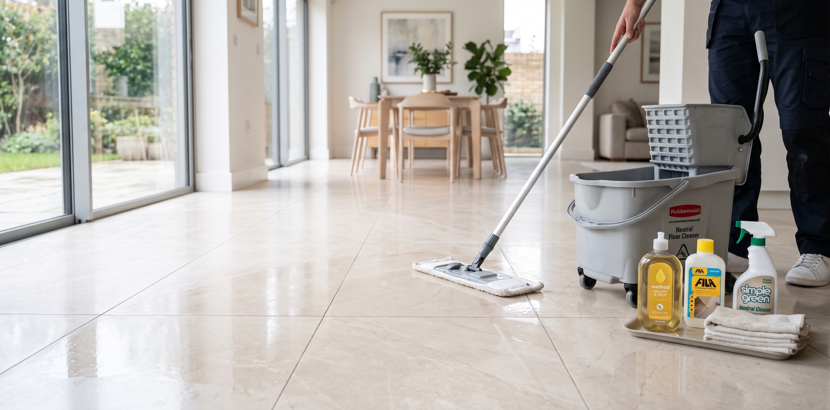 Nettoyage entretien carrelage produits adaptés serpillière taches rouille humidité