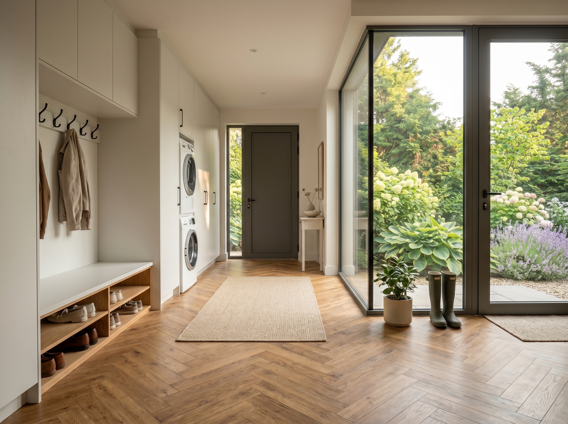 Parquet sol résistant humidité pièce humide buanderie couloir lame vinyle imitation bois