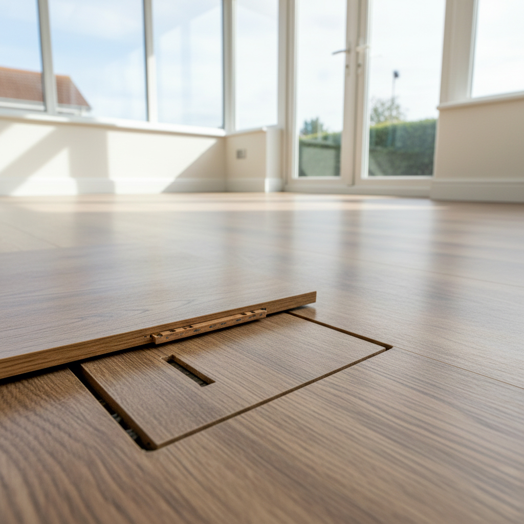 Parquet stratifié imitation bois véranda économique facile pose pratique
