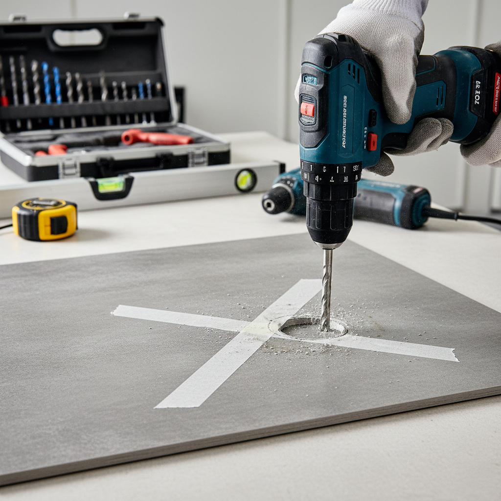 Percer carrelage sans casser foret diamanté perceuse technique professionnelle