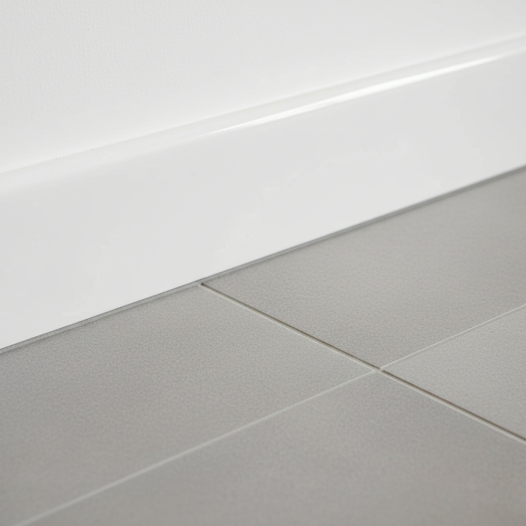 Plinthe carrelage - Formats et profils Plinthe de carrelage céramique avec profil arrondi installation murale moderne