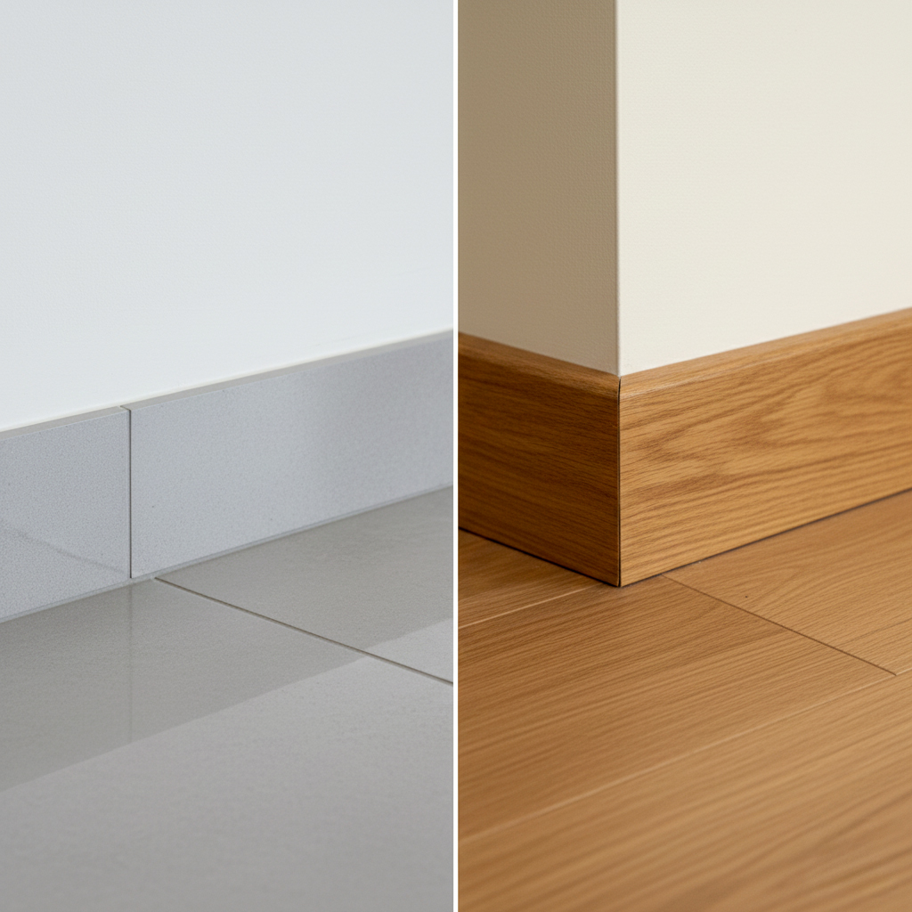 Plinthe de carrelage ou plinthe en bois à peindre