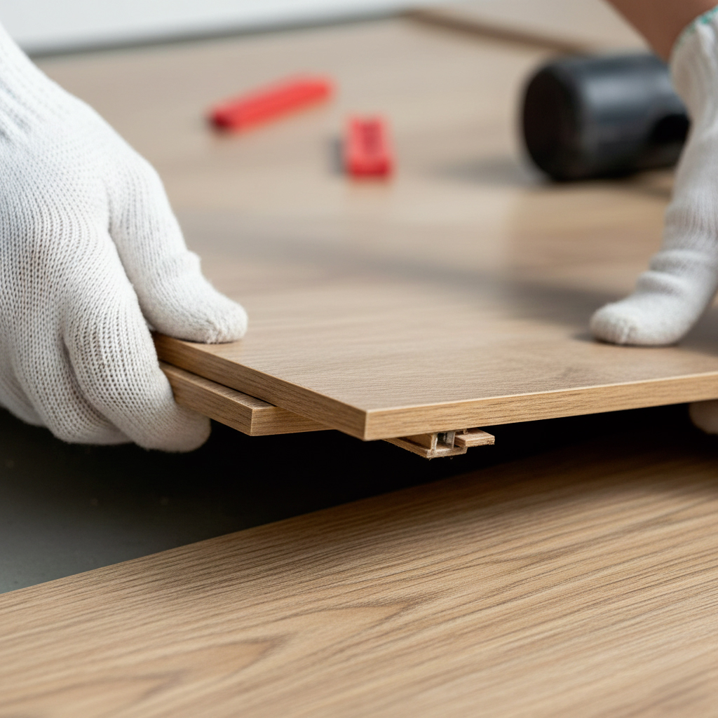 Miniature guide pose lames PVC