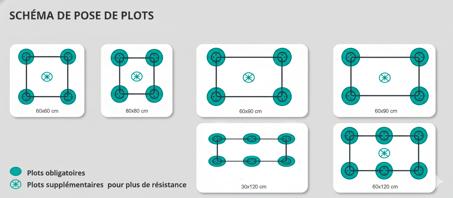 nombre de plots pour les formats 60x60, 80x80, 60x120