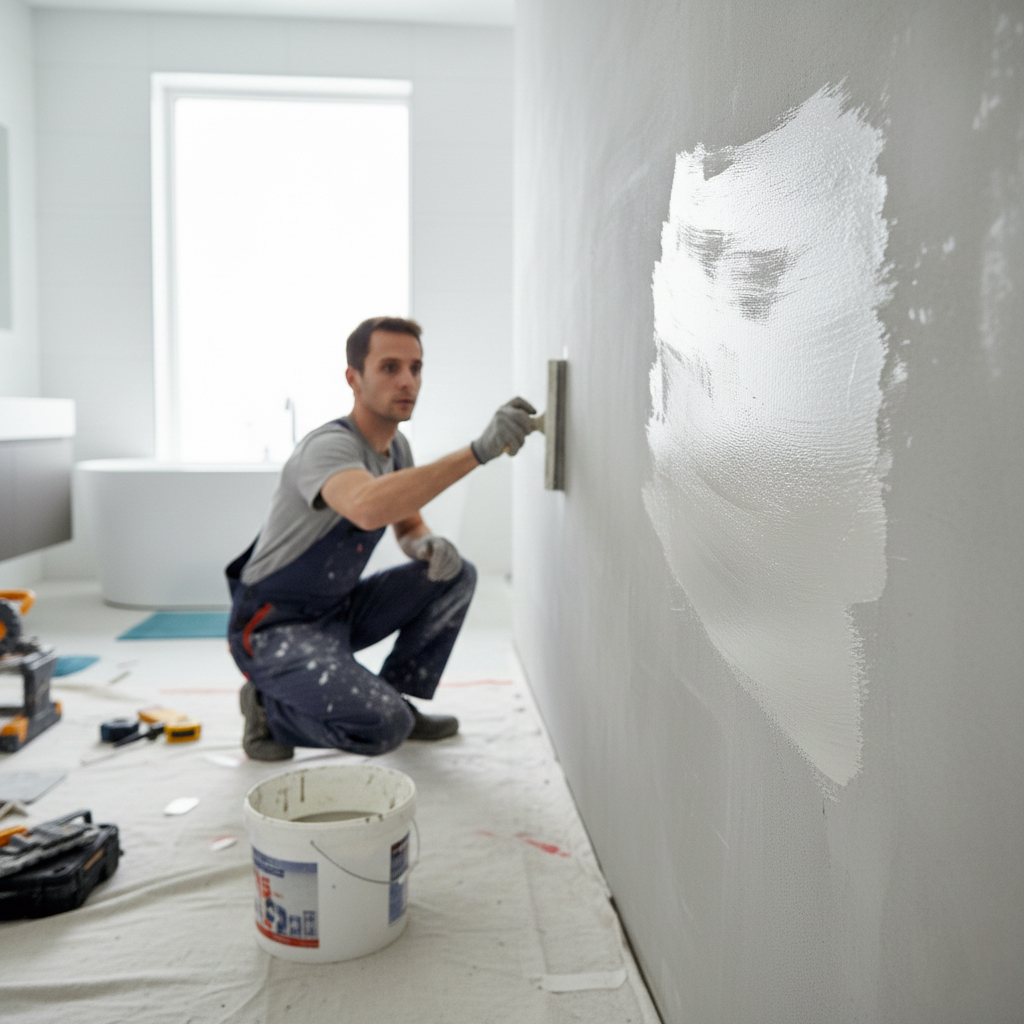 Préparation mur pour faïence - Étape cruciale Préparation et traitement d'un mur de salle de bain avant pose de carrelage