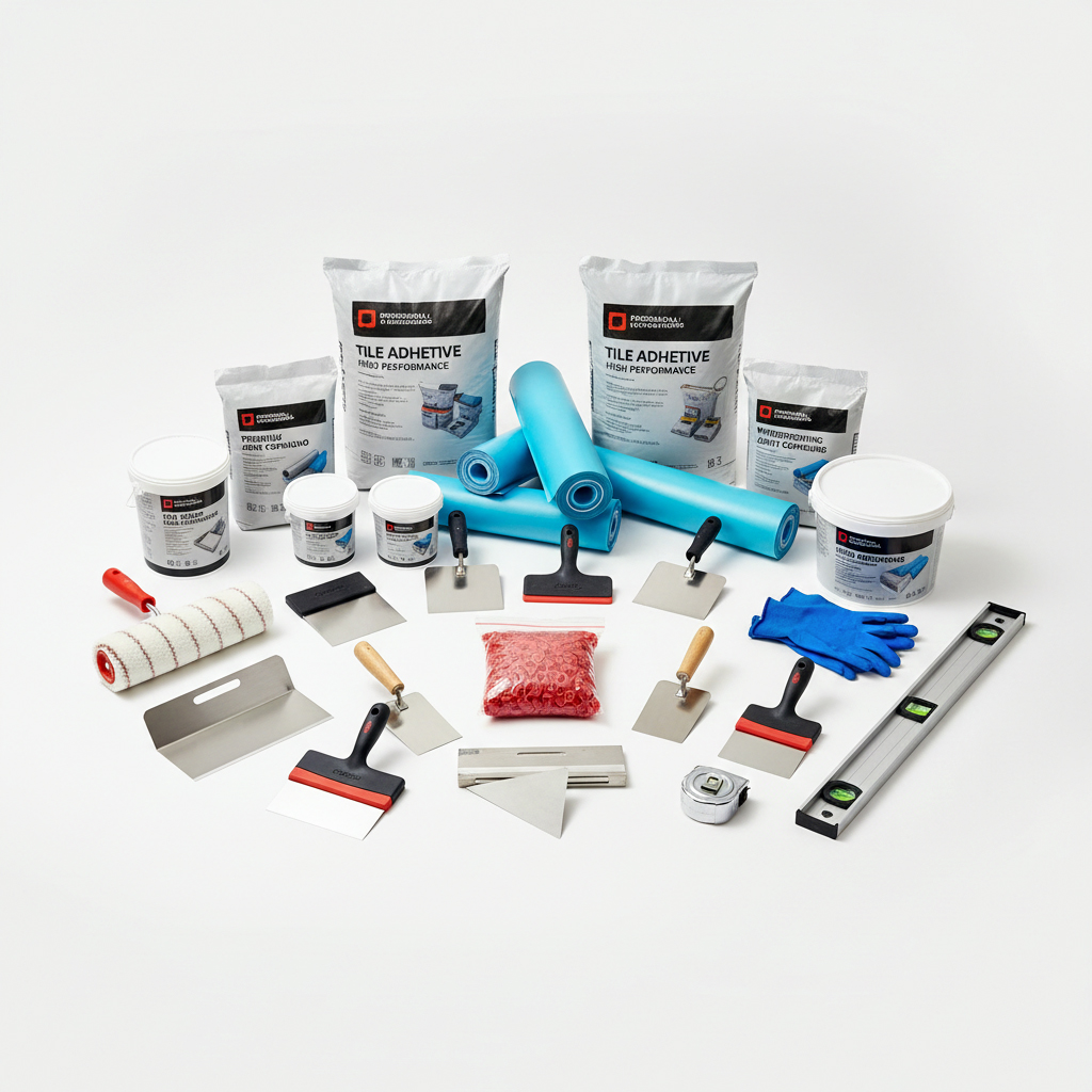 Gamme complète de produits et outils professionnels pour étanchéité et pose de carrelage