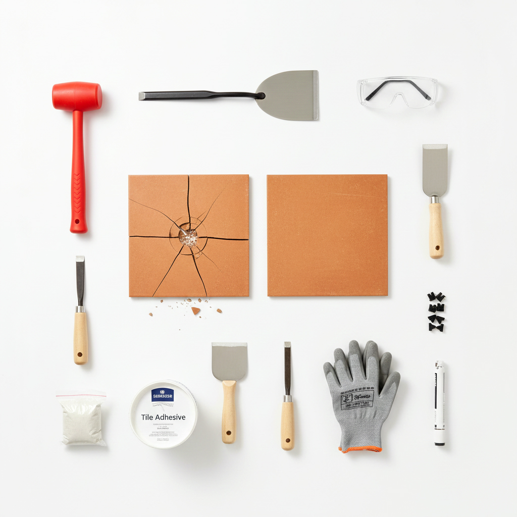 remplacer un carreau cassé