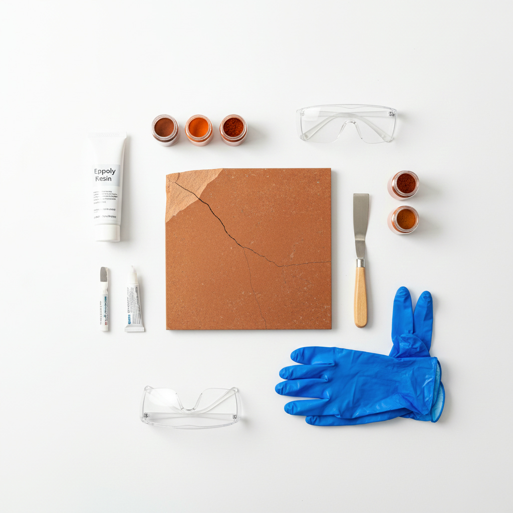 Réparer un éclat sur carrelage